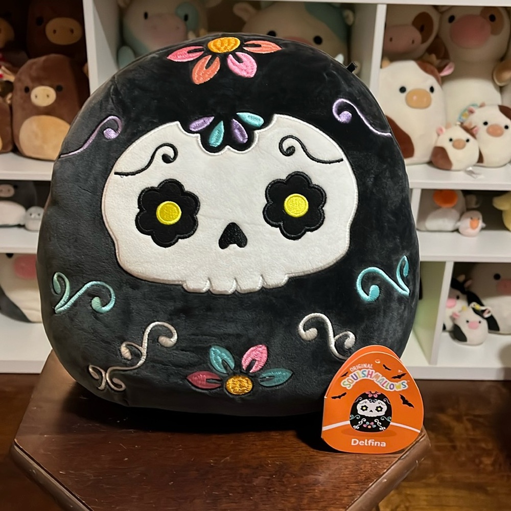 Delfina the sugar skull squishmallow!
